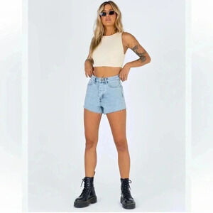 Princess Polly Ribbed Cropped Top‎ Size 4